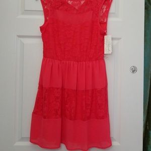 NWT red cute lace dress